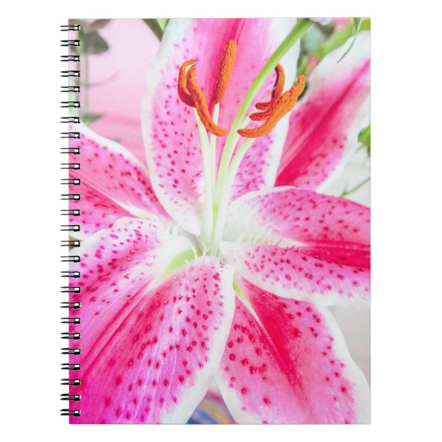 Stargazer Lily Flower Notebook (Front)