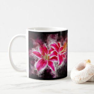 Stargazer Lily flower watercolor - bb 03 Coffee Mug