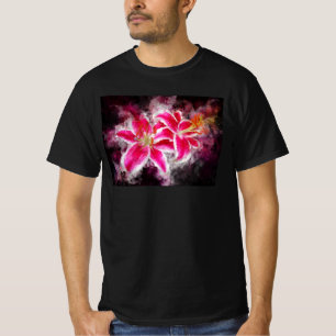 Stargazer Lily flower watercolor - bb 03 T-Shirt