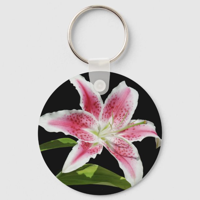 Stargazer Lily Key Ring (Front)