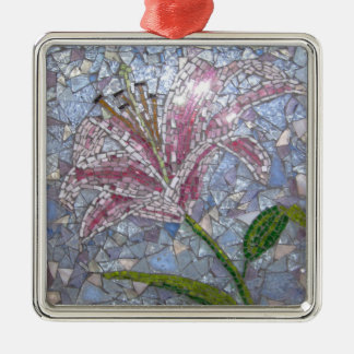 Stargazer Lily Mosaic Metal Tree Decoration