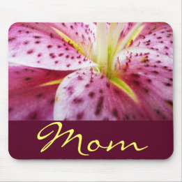 Stargazer Lily Personalised Mousepad