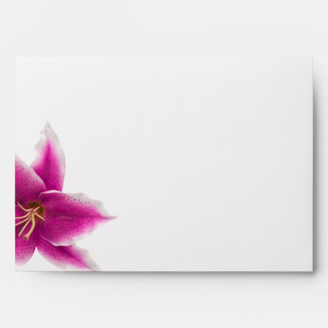 Stargazer Lily Wedding Envelope (Front)