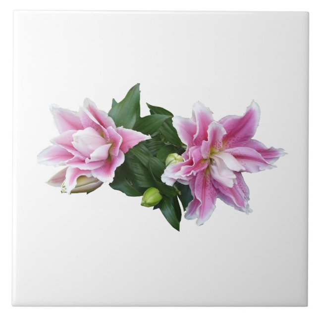Stargazer oriental lilies tile (Front)