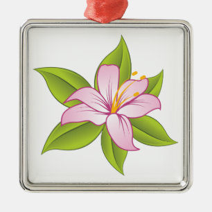 Stargazer pink lily custom ornament