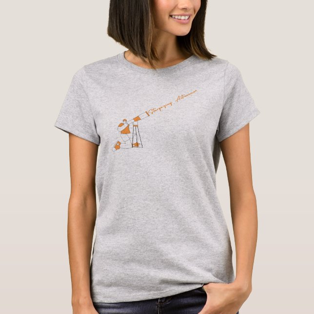 Stargazing Astronomer T-Shirt (Front)