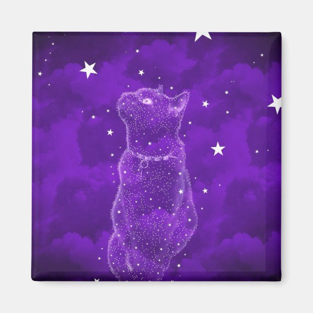 Stargazing Cat Magnet (Front)
