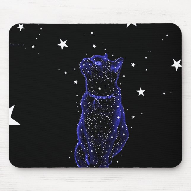 Stargazing Cat Mousepad (Front)