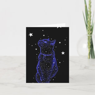 Stargazing Cat Note Card