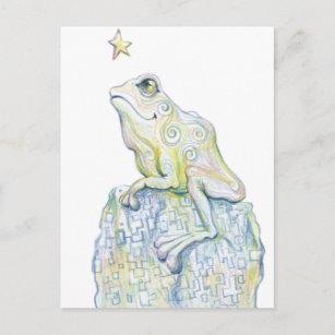 Stargazing Frog Postcard