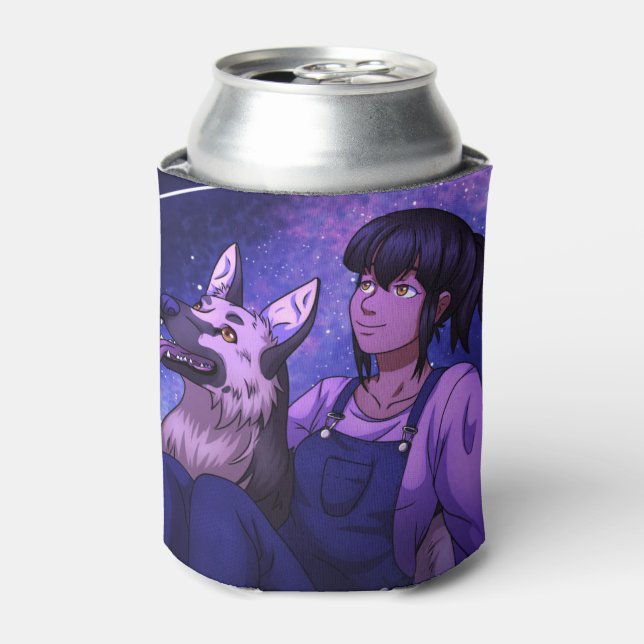 Stargazing with a Dog Can Cooler (Can Front)