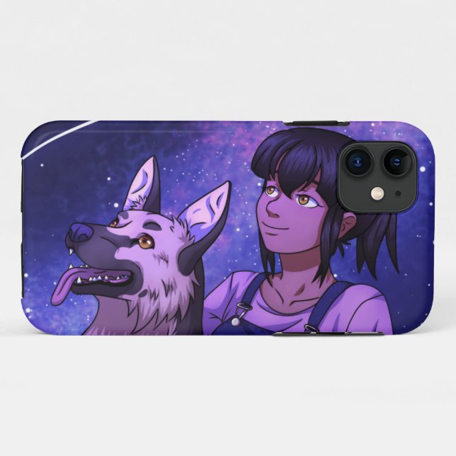 Stargazing with a Dog Case-Mate iPhone Case (Back (Horizontal))