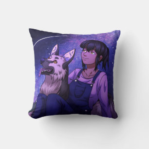 Stargazing with a Dog Cushion