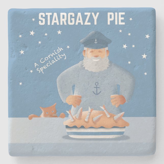 Stargazy Pie Stone Coaster (Front)