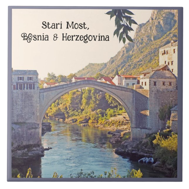 STARI MOST BRIDGE, BOSNIA AND HERZEGOVINA TILE (Front)