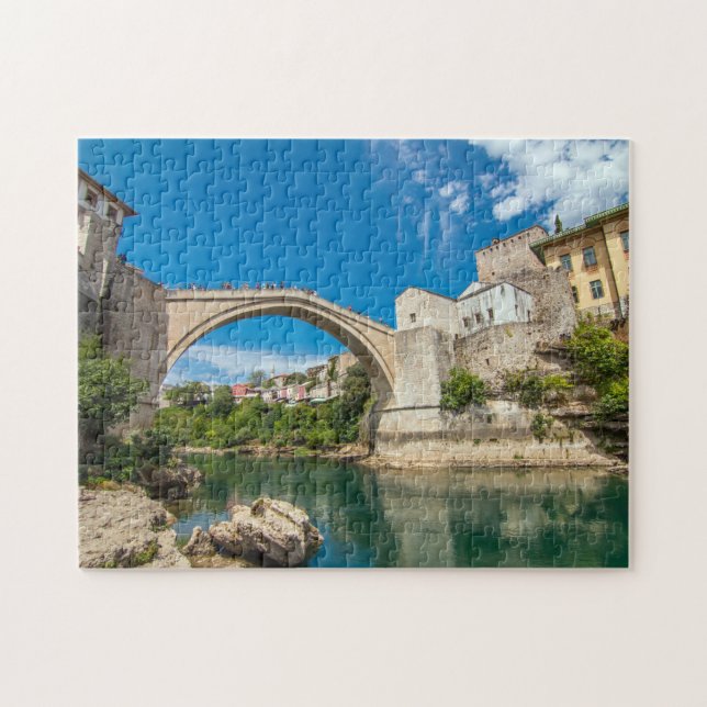 Stari Most Bridge Countryside Bridge Bosnia Landsc Jigsaw Puzzle (Horizontal)