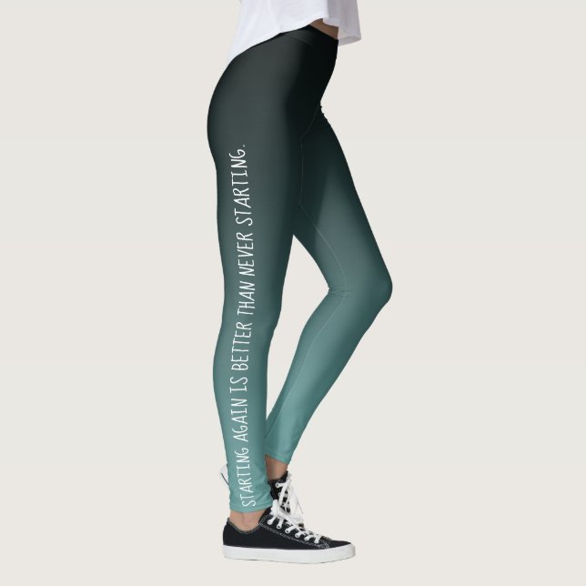 Staring Again is Better than Never Starting, Teal Leggings (Right)