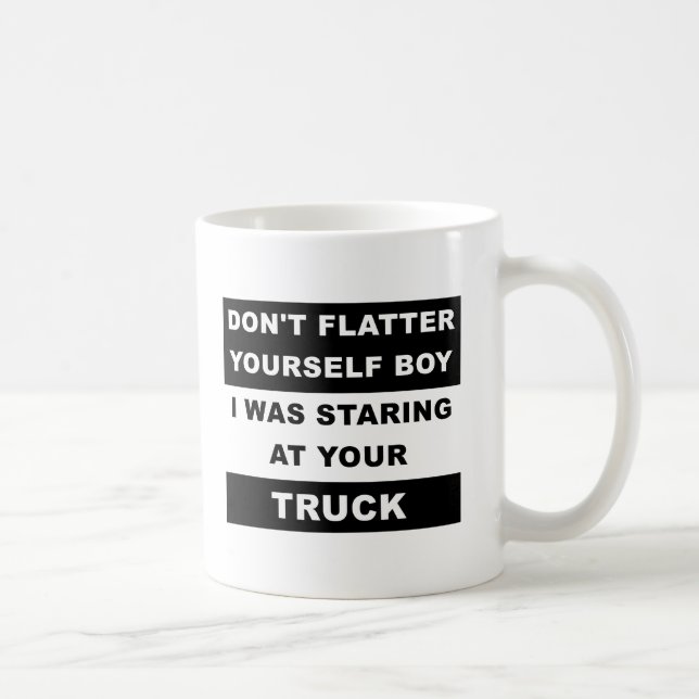 Staring at Your Truck Funny Mug (Right)