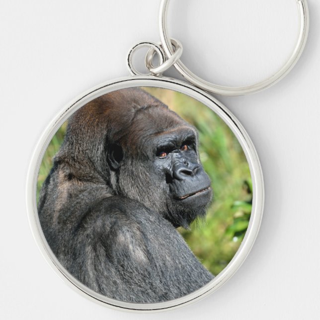 Staring Gorilla Keychain (Front)