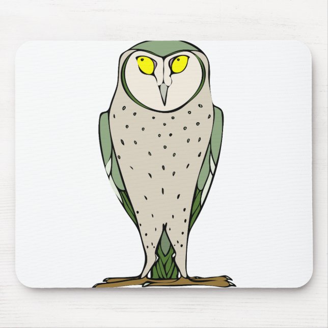 Staring Owl Mouse Mat (Front)