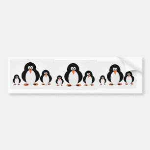 Staring Penguins Bumper Sticker