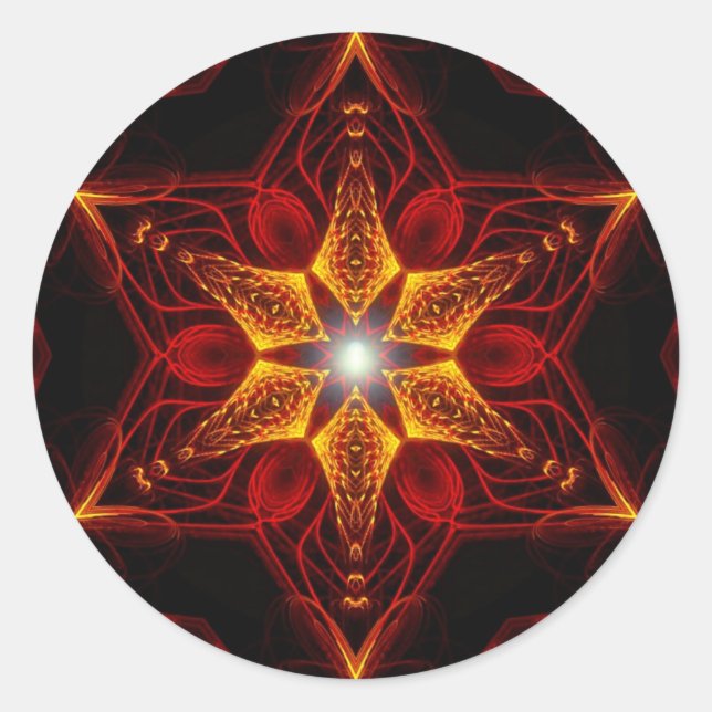 Staritual Fractal Classic Round Sticker (Front)