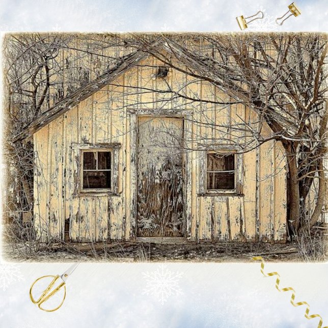 Stark and Captivating Winter Barn Tissue Paper (Creator Uploaded)