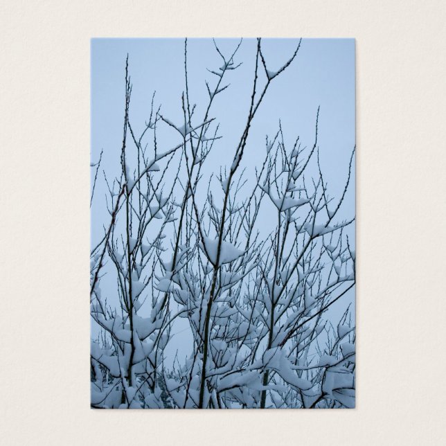 stark  branches with snow create abstract ACEO (Front)