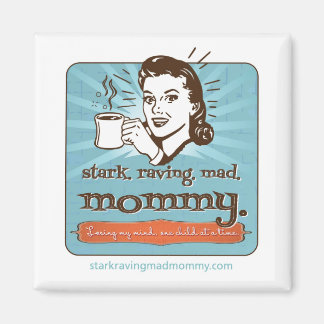 stark. raving. mad. mummy. logo magnet