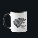 Stark Sigil - Winter Is Coming Mug<br><div class="desc">Game of Thrones | Sigil for House Stark featuring a direwolf head and the motto: "Winter is Coming".</div>