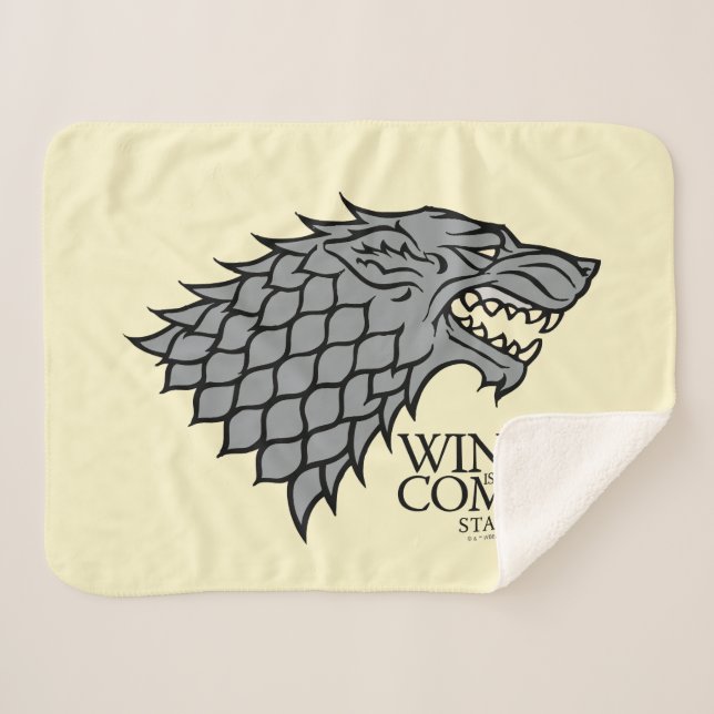 Stark Sigil - Winter Is Coming Sherpa Blanket (Front (Horizontal))