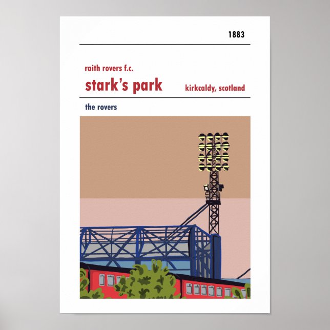 Stark's Park, Kirkcaldy. Haynes Manual Style Print (Front)