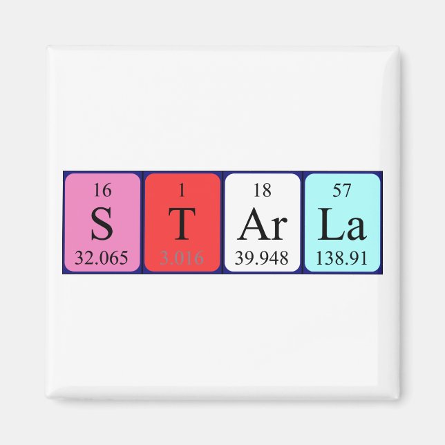 Starla periodic table name magnet (Front)