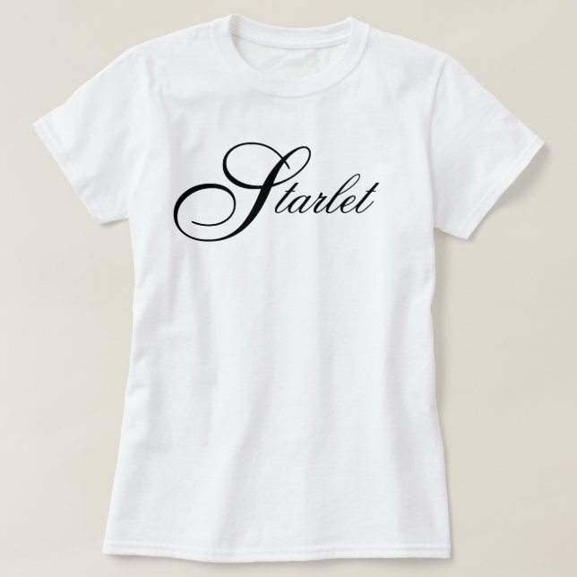 "Starlet" iconic chic minimalist aesthetic script  T-Shirt (Design Front)