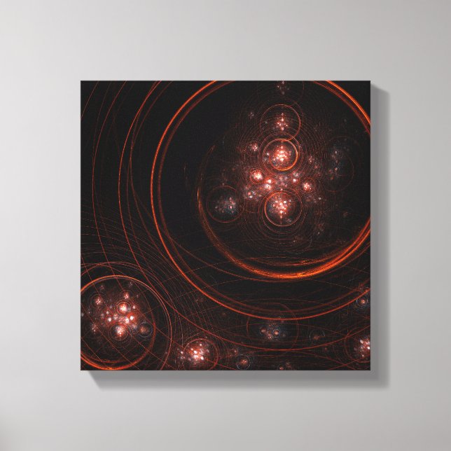 Starlight Abstract Art Black and White Canvas Print (Front)