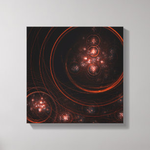 Starlight Abstract Art Black and White Canvas Print