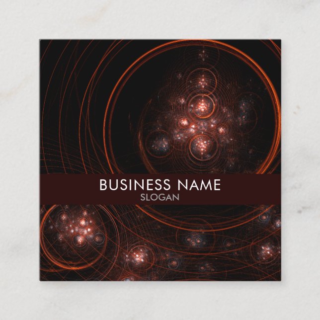 Starlight Abstract Art Professional Square Business Card (Front)