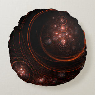 Starlight Abstract Art Round Pillow