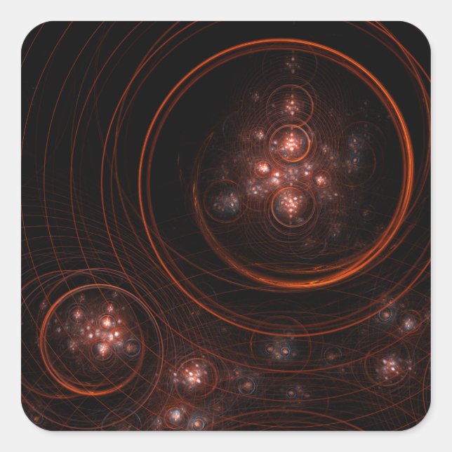 Starlight Abstract Art Square Sticker (Front)