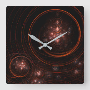 Starlight Abstract Art Square Wall Clock