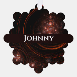 Starlight Abstract Art Tree Decoration Card