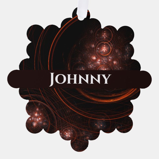 Starlight Abstract Art Tree Decoration Card (Front)