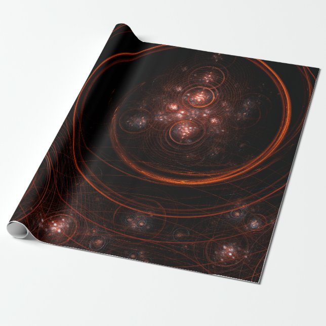 Starlight Abstract Art Wrapping Paper (Unrolled)