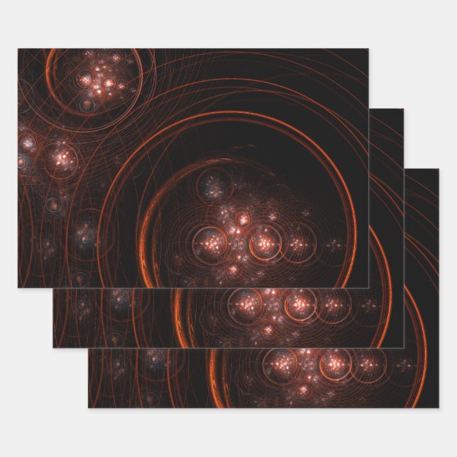 Starlight Abstract Art Wrapping Paper Sheet (Set)