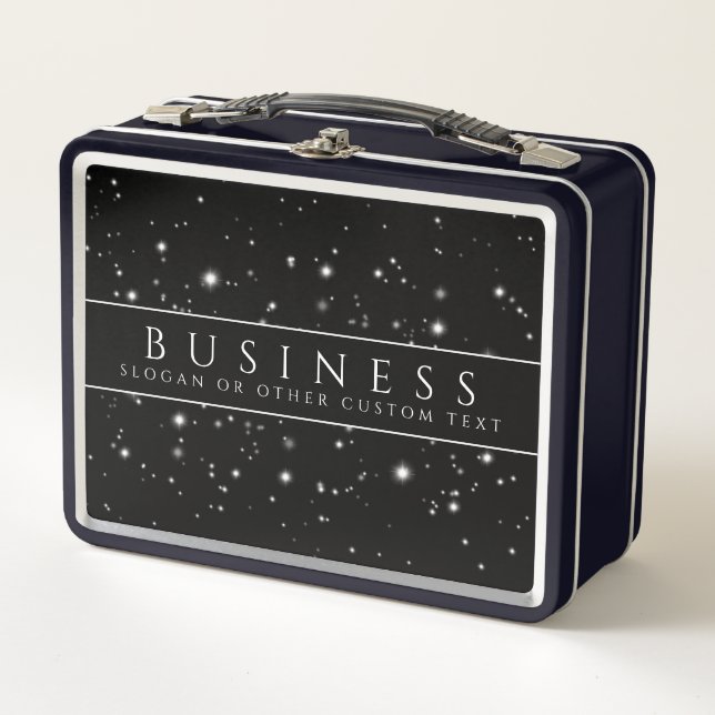 Starlight Black Business Card Metal Lunch Box (Front)