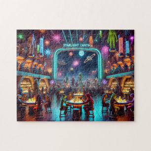 Starlight Cantina Cosmic Alien Bar Jigsaw Puzzle