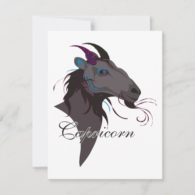Starlight Capricorn Invitations (Front)