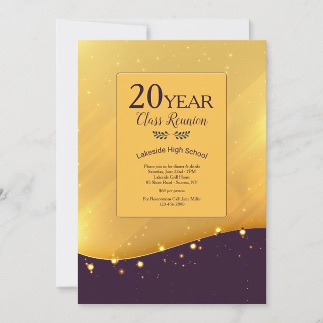 Starlight Class Reunion Invitations (Front)