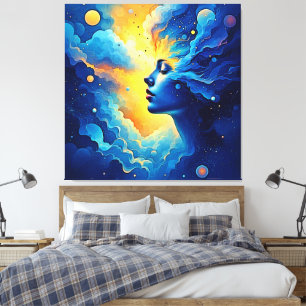 Starlight Consciousness Spiritual Energy Canvas Print