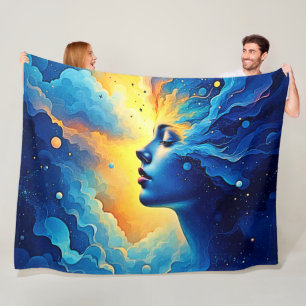 Starlight Consciousness Spiritual Energy Fleece Blanket